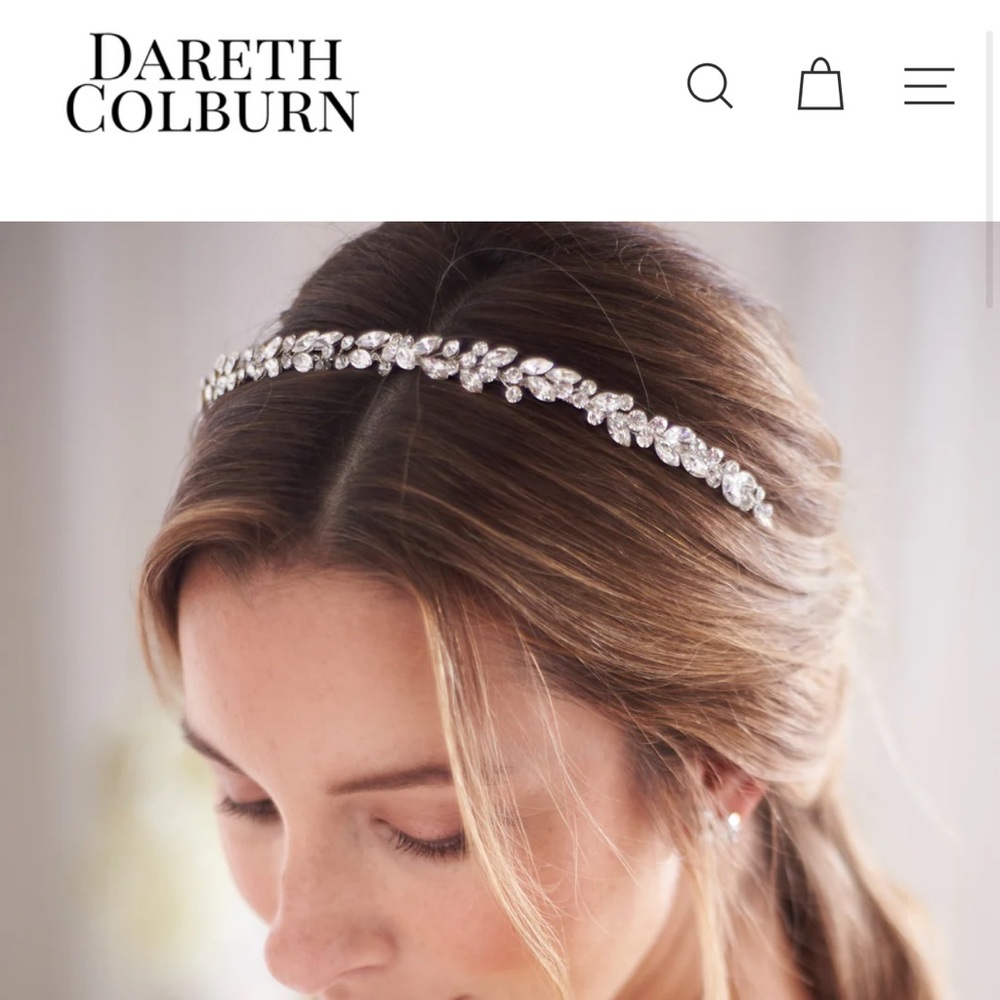 Dareth Colburn Silver Crystal Hairband